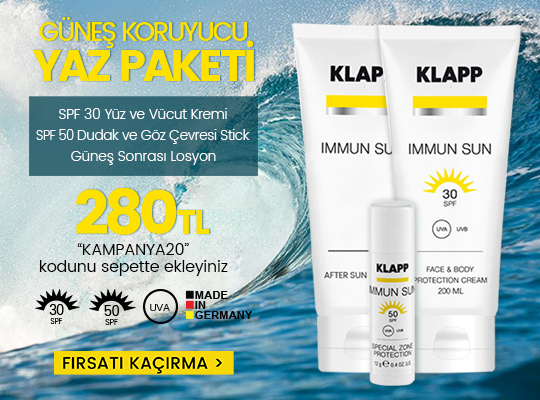 KAMPANYA: KLAPP IMMUN SUN SPF30  3'LÜ YAZ PAKETİ 