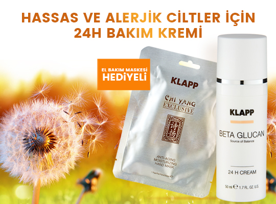 KLAPP COSMETİCS BETA GLUCAN SERİSİNDEN ALANA EL BAKIM MASKESİ HEDİYE!