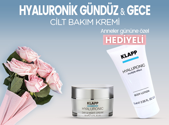 KAMPANYA: KLAPP COSMETICS ANNELER GÜNÜNE ÖZEL HYALURONİK GÜNDÜZ GECE KREMİ ALANA VÜCUT LOSYONU HEDİYE!