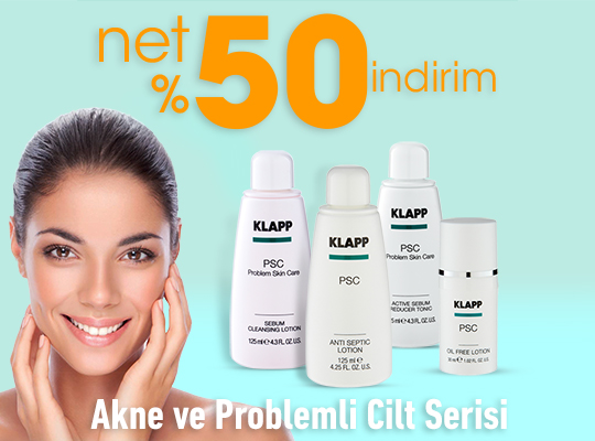 KAMPANYA: KLAPP COSMETICS PSC AKNE VE PROBLEMLİ CİLT SERİSİNDE NET %50 İNDİRİM FIRSATI!